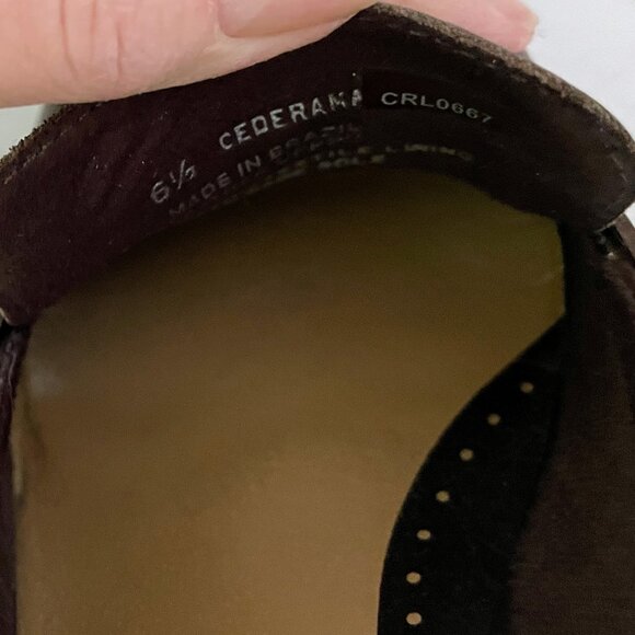 Brown leather wedge shoes - Picture 11 of 11